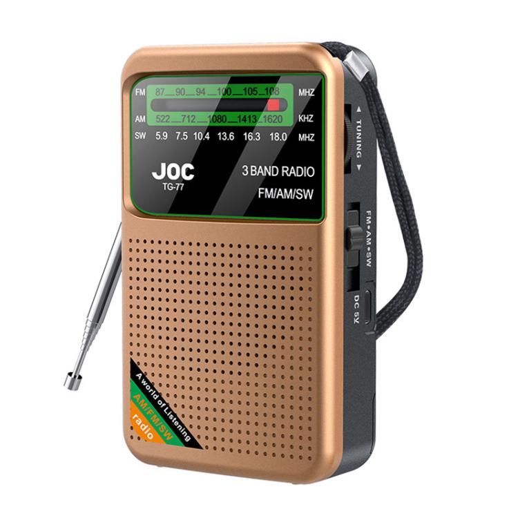 JOC TG-77 Mini FM / AM / SW Radio portatile a banda intera e canale intero