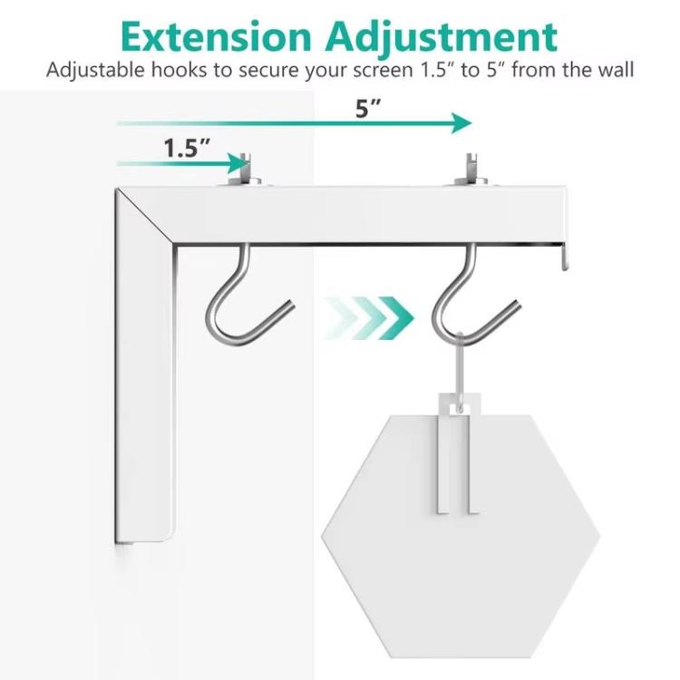 Supporto da soffitto universale per schermo di proiezione, supporto da parete a forma di L regolabile