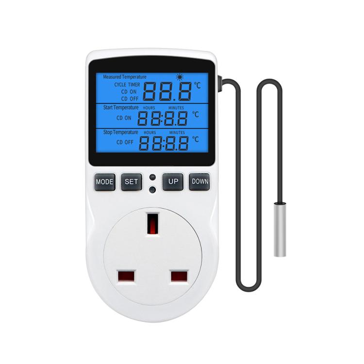 Termostato digitale intelligente con retroilluminazione, interruttore di controllo della temperatura, presa di temporizzazione, regolatore di temperatura, Backlight US Plug, Backlight UK Plug, Backlight AU Plug