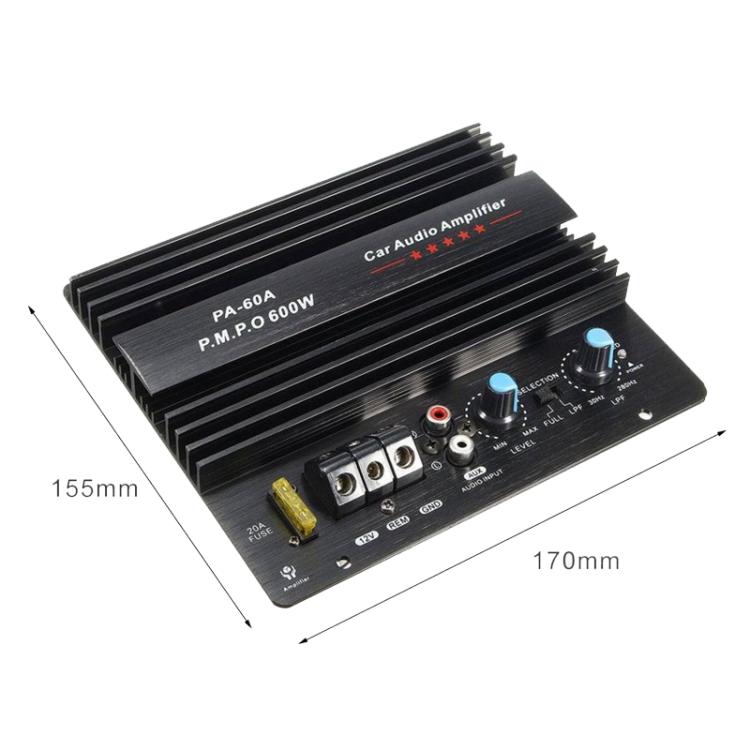PA-60A 12V 600W Amplificatore per auto Scheda modulo subwoofer audio ad alta potenza, PA-60A