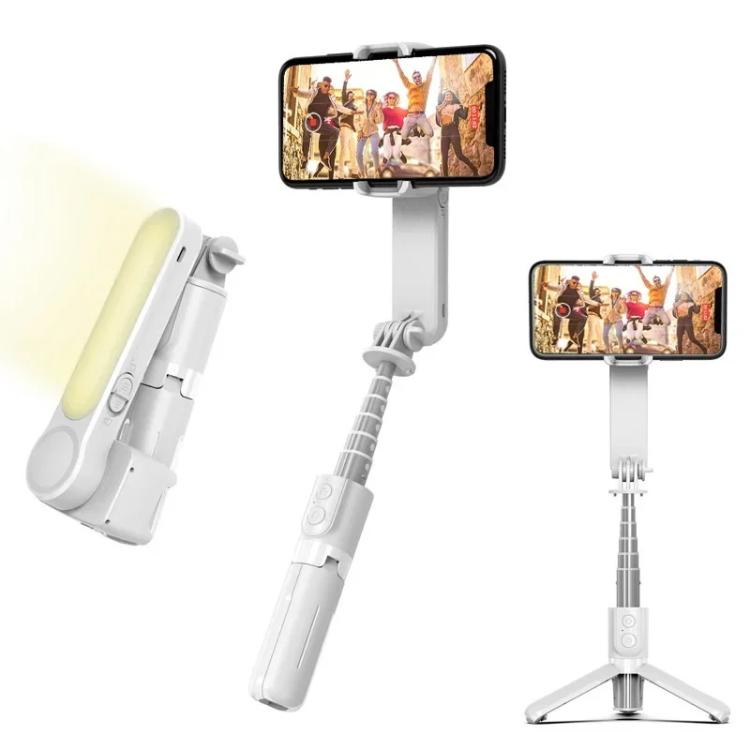 L09 Mini stabilizzatore portatile pieghevole anti-vibrazione Bluetooth Beauty Fill Light Selfie Stick