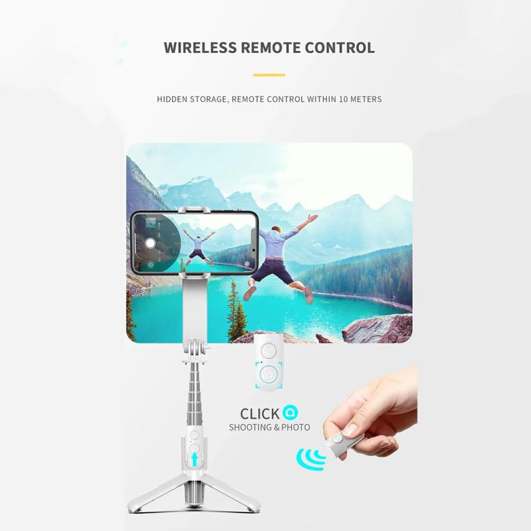 L09 Mini stabilizzatore portatile pieghevole anti-vibrazione Bluetooth Beauty Fill Light Selfie Stick