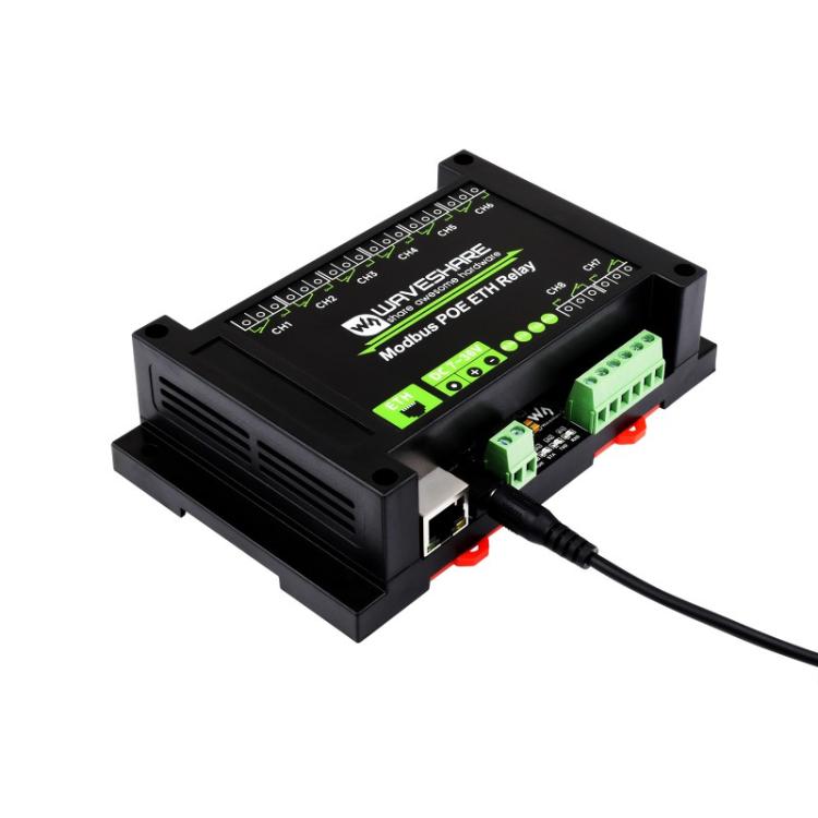 Modulo relè Ethernet industriale Waveshare 24964 a 8 canali, comunicazione porta PoE, 24964