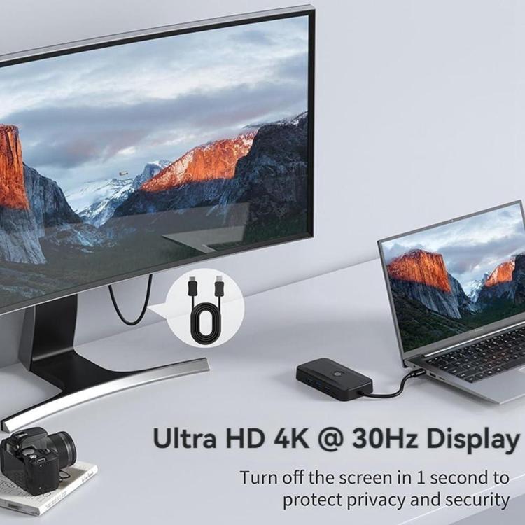 Docking station USB-C con caricabatterie rapido PD100W per casting wireless 5 in 1, 5-In-1