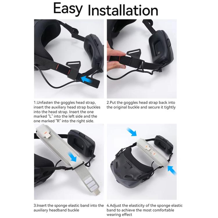 Per DJI N3 Fascia traspirante anti-pressione comoda, Upgrade Model Headband