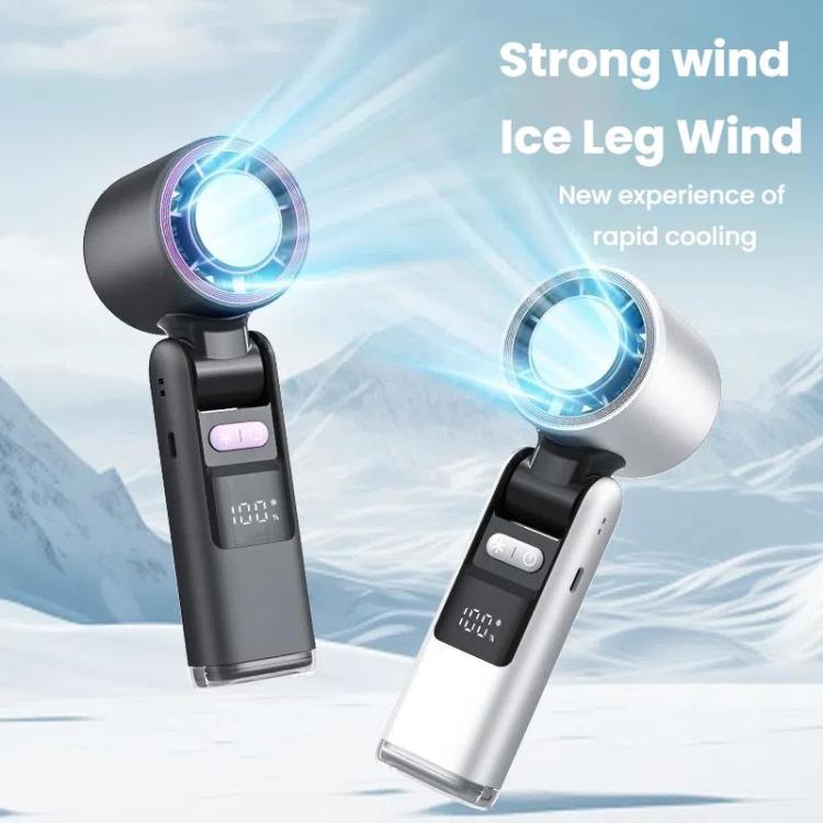 Ventilatore portatile ad alta velocità da 100 marce, mini ventilatore portatile pieghevole ricaricabile tramite USB, piccolo ventilatore con raffreddamento