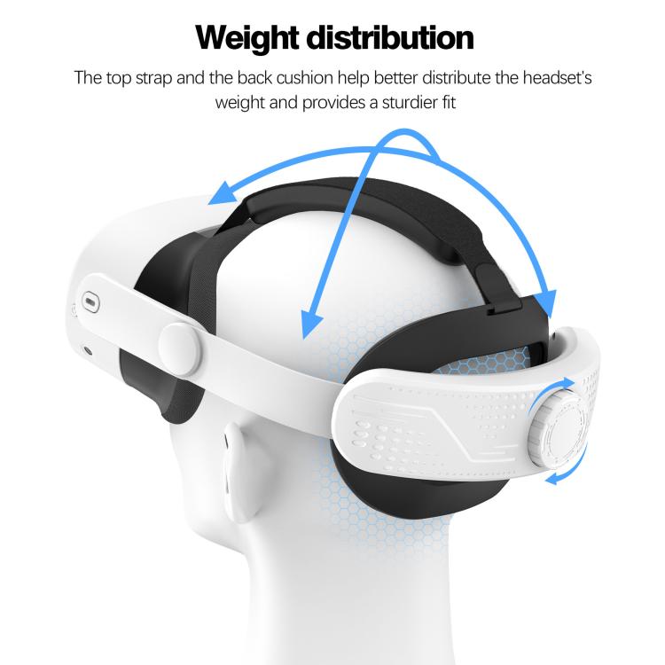 Per Meta Quest 3S VR Headset Elite Head Strap Fascia per la testa regolabile Comfort Decompression