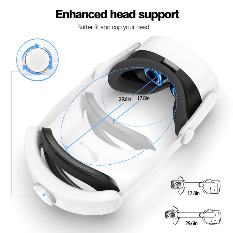 Per Meta Quest 3S VR Headset Elite Head Strap Fascia per la testa regolabile Comfort Decompression