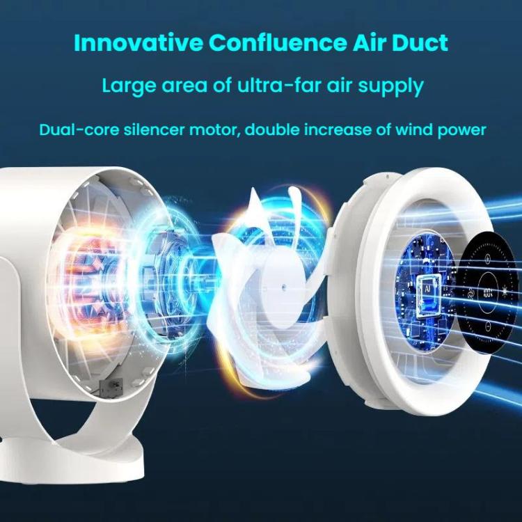 Ventilatore da tavolo, da camera da letto, da cucina, da parete, piccolo, ricaricabile tramite USB, mini ventilatore da tavolo, circolatore