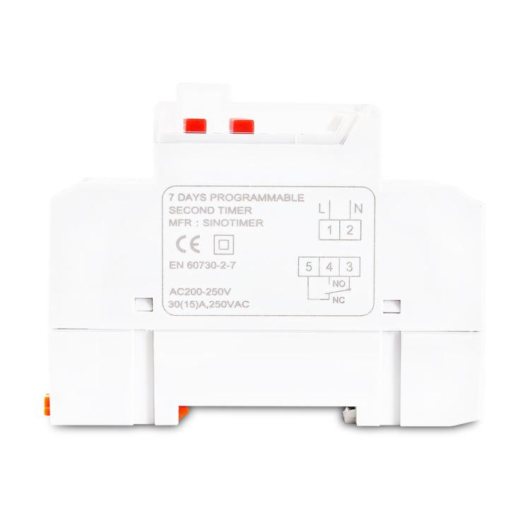 SINOTIMER TM919sB 220V 30A 1 secondo intervallo 7 giorni timer programmabile montato su guida DIN