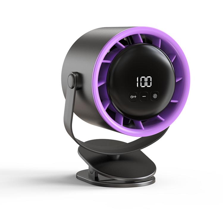 Ventilatore a circolazione ad alta velocità con 100 ingranaggi, display digitale da tavolo ricaricabile, ventilatore turbo da parete, White, Gray, Clip White, Clip Gray