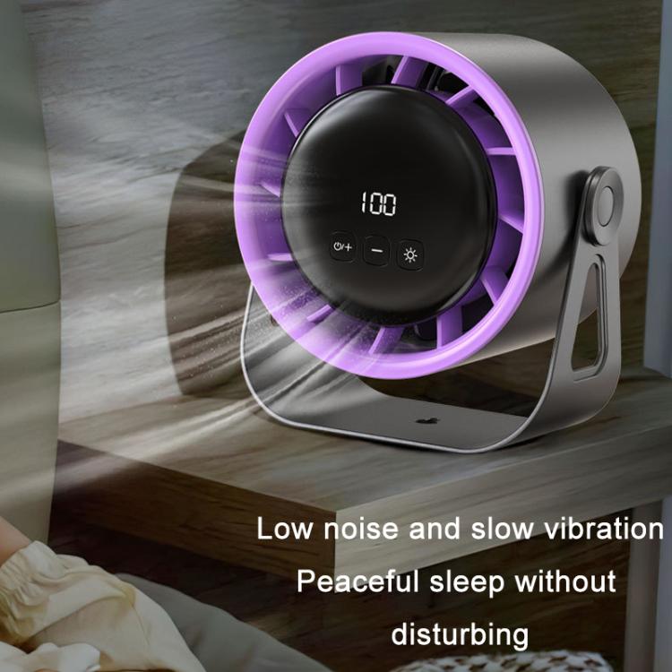 Ventilatore a circolazione ad alta velocità con 100 ingranaggi, display digitale da tavolo ricaricabile, ventilatore turbo da parete, White, Gray, Clip White, Clip Gray