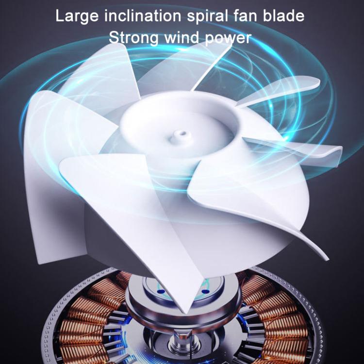 Ventilatore a circolazione ad alta velocità con 100 ingranaggi, display digitale da tavolo ricaricabile, ventilatore turbo da parete, White, Gray, Clip White, Clip Gray