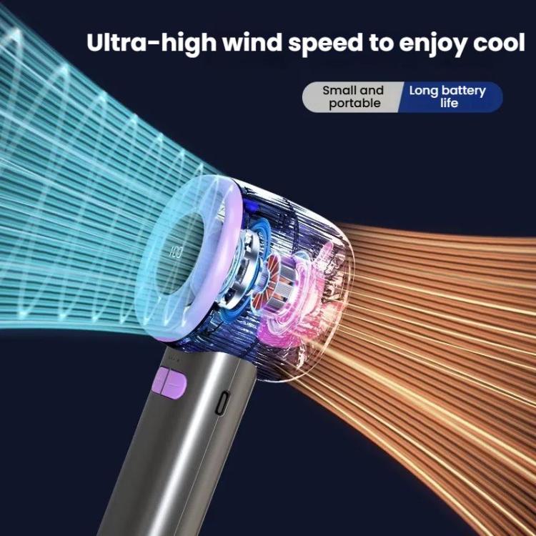 Ventilatore portatile USB con display digitale ad alta velocità a 100 velocità e piccolo ventilatore portatile