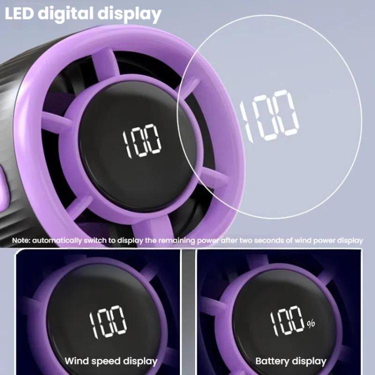 Ventilatore portatile USB con display digitale ad alta velocità a 100 velocità e piccolo ventilatore portatile