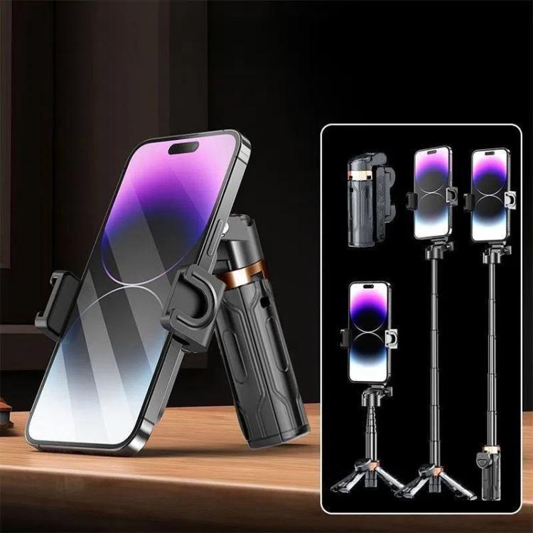 Mini Selfie Stick tascabile 3 in 1 con impugnatura estensibile e treppiede per telefono con telecomando Bluetooth