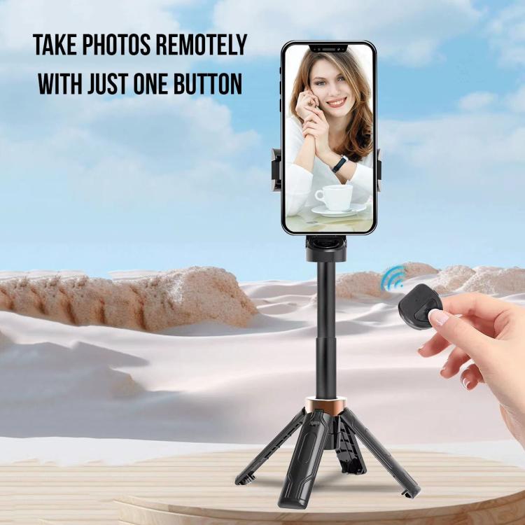 Mini Selfie Stick tascabile 3 in 1 con impugnatura estensibile e treppiede per telefono con telecomando Bluetooth