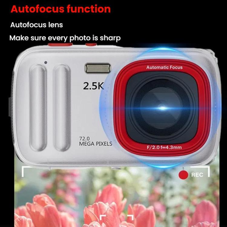 Fotocamera digitale HD da 72 MP, 2,4 pollici, ascolto MP3, foto e video, zoom 16x DV