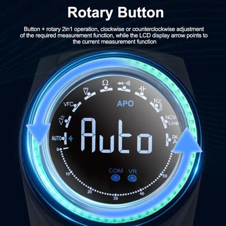 Multimetro rotativo con auto-range, misurazione della resistenza alla tensione, cicalino, SUNSHINE DT-24R