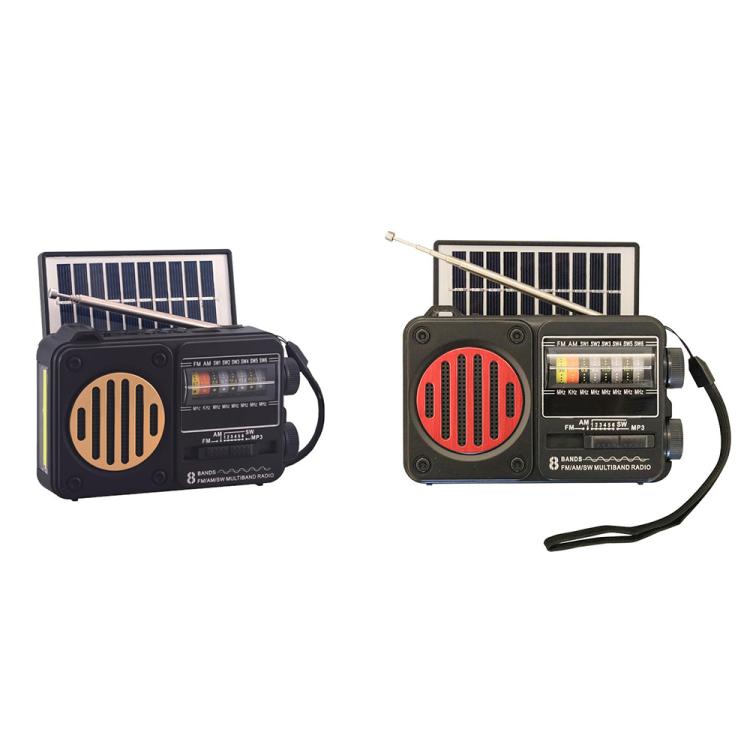 322BTS Antenna multibanda solare Radio FM Torcia portatile Altoparlante Bluetooth