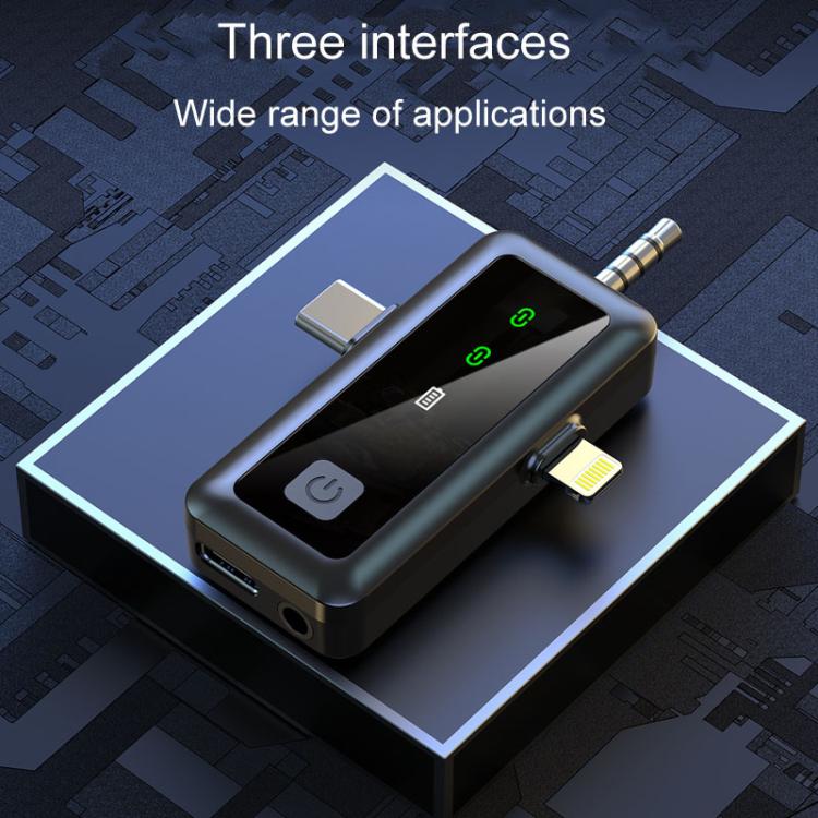 H65 Microfono wireless Lavalier 3 in 1 per trasmissioni esterne con cancellazione del rumore Microfono per telecamera sportiva, Single Mic, Dual Mic
