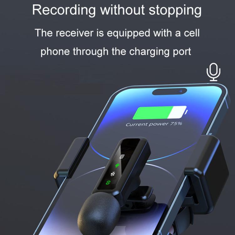 H65 Microfono wireless Lavalier 3 in 1 per trasmissioni esterne con cancellazione del rumore Microfono per telecamera sportiva, Single Mic, Dual Mic