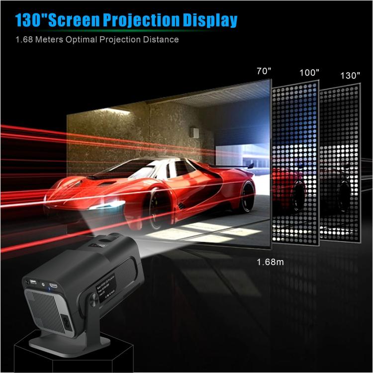 Proiettore di gioco HY320 Sistema Android 11 con controller di gioco wireless 720P Home Theater, US Plug, EU Plug, UK Plug, AU Plug