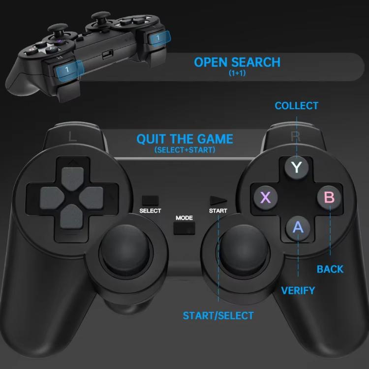 Proiettore di gioco HY320 Sistema Android 11 con controller di gioco wireless 720P Home Theater, US Plug, EU Plug, UK Plug, AU Plug