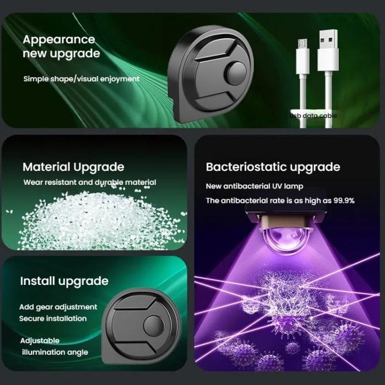 Lampada LED antibatterica per aspirapolvere universale per Dyson / Dreame / Tineco, ecc., Gen 2