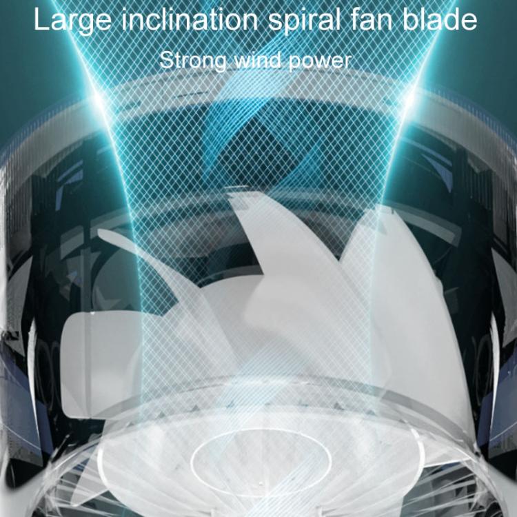F168 Ventilatore da tavolo con controllo vocale intelligente, touch screen, con testa che scuote, alta velocità di rotazione, luce notturna senza pale