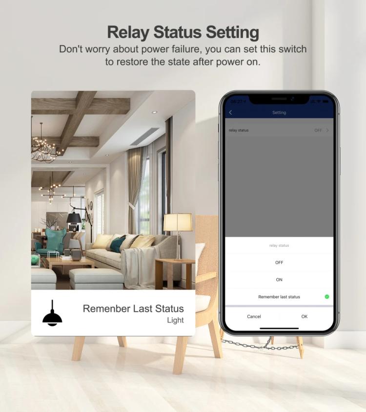 Tuya WiFi Smart Switch supporta il controllo vocale Amazon ALEXA/Google HOME, 10A, 20A, 30A