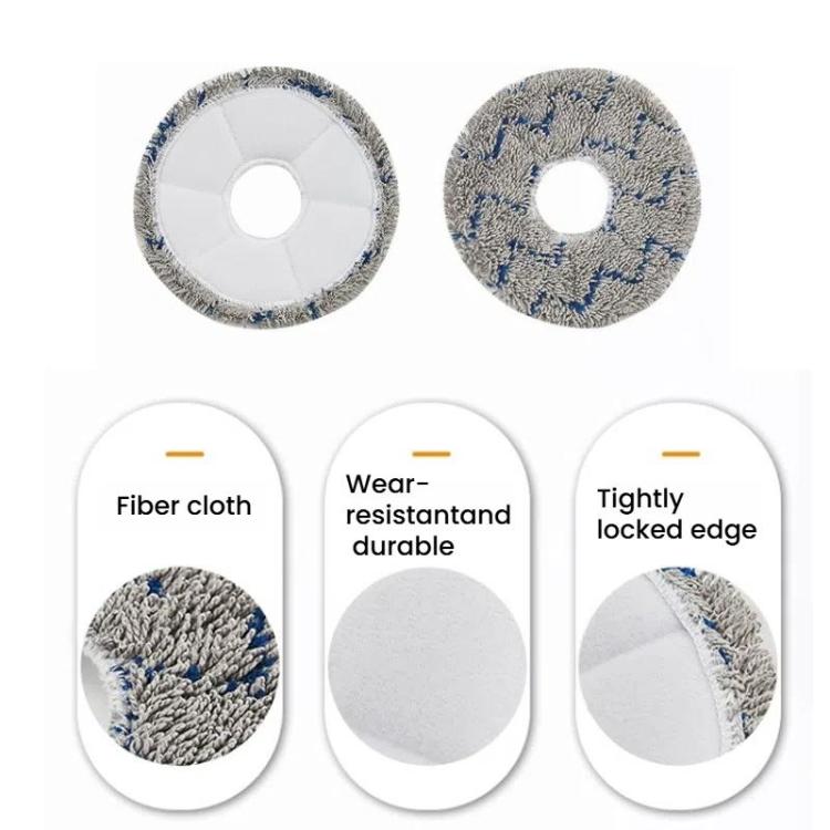 2 pezzi/confezione di panni per mocio per Ecovacs DEEBOT X1 TURBO / X1 PLUS/ X1 OMNI / T10 TURBO
