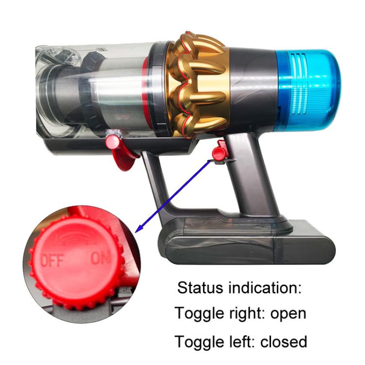 Per Dyson V6 / V7 / V8 / V10 / V11 / V15 / V18 / Slim Supporto per interruttore per aspirapolvere, Round Latch, Flat Latch