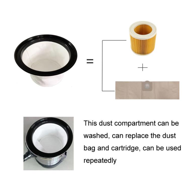 Per filtro vano polvere aspirapolvere Karcher NT20/1 NT30/1 NT38/1 NT40/1