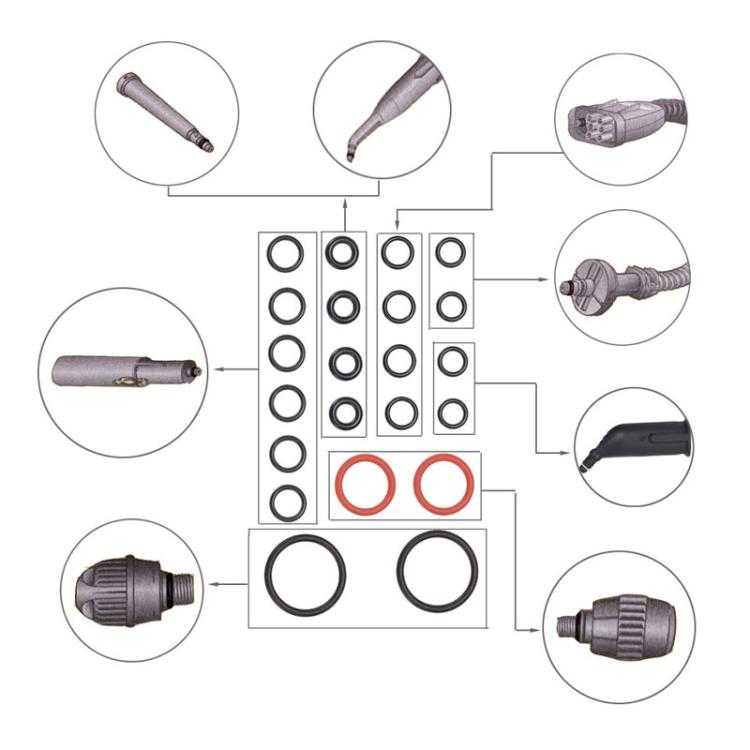 22 pezzi / set per Karcher SC2 / SC3 / SC4 / SC5 / CTK10 / CTK20 anello di tenuta a forma di O per pulitore a vapore