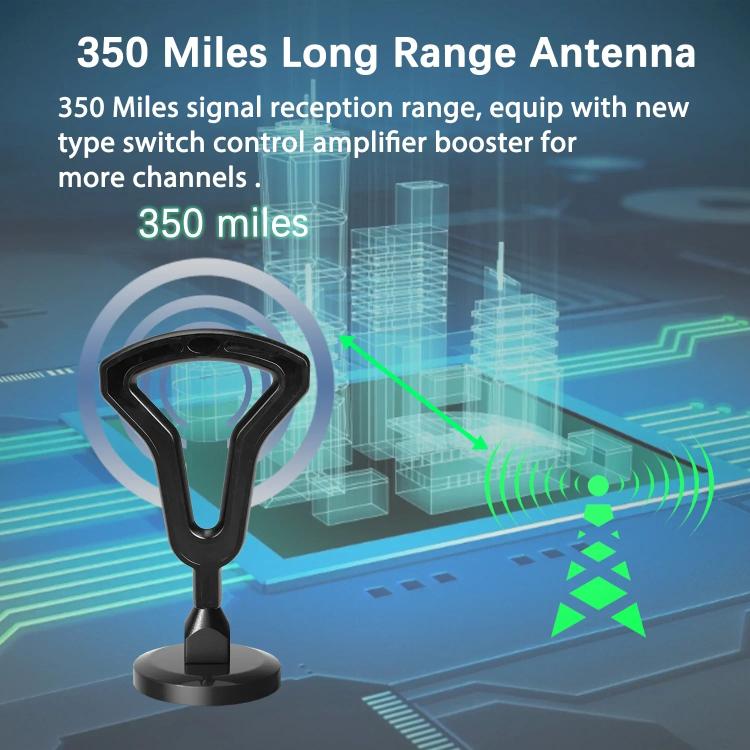 Antenna TV digitale Antenna TV terrestre DVB-T2 Ricevitore segnale interno ed esterno, 5M DVB-T2