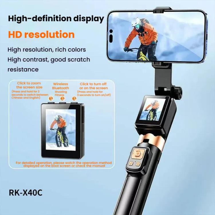 Supporto per selfie con mirroring dello schermo del telefono cellulare, visualizzazione in tempo reale, treppiede per foto posteriore del telefono cellulare