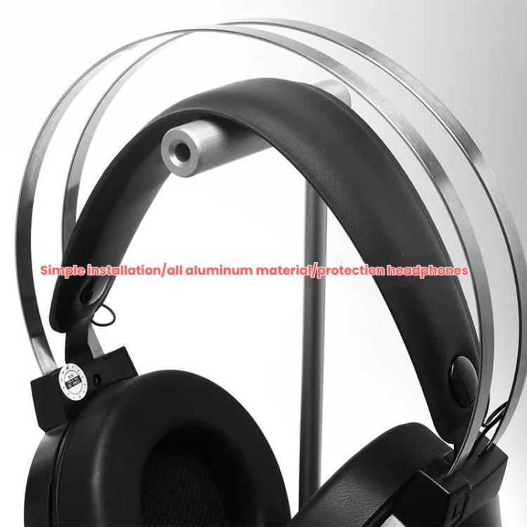 Supporto per cuffie in lega di alluminio, supporto per display per cuffie, All-aluminum Alloy Silver Gray, All-aluminum Alloy Black