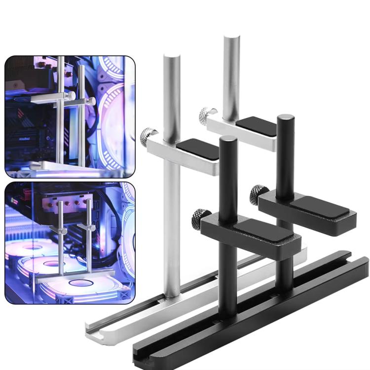 Supporto per scheda grafica regolabile in lega di alluminio FinalCool, posizione ventola telaio, supporto per scheda grafica, 8cm Black, 8cm Silver, 12cm Black, 12cm Silver