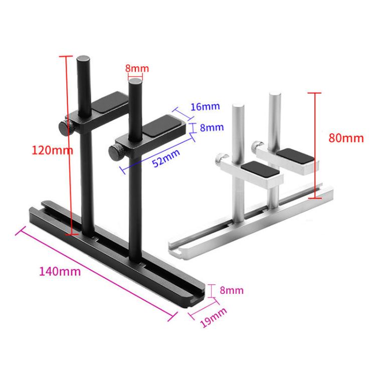 Supporto per scheda grafica regolabile in lega di alluminio FinalCool, posizione ventola telaio, supporto per scheda grafica, 8cm Black, 8cm Silver, 12cm Black, 12cm Silver