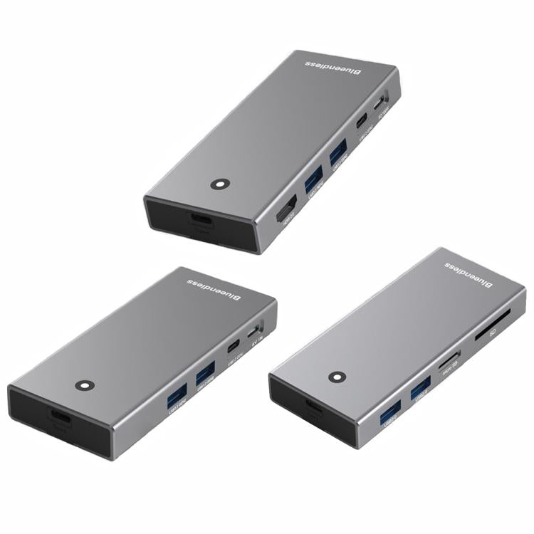 Blueendless M.2 Nvme/Sata HUB per disco rigido a doppio protocollo, 4K60Hz+USB 10G x 2+Type-C 10G+PD100W, USB 10G x 2 + Type-C 10G + 5V2A, USB2.0 x 2 + SD/TF2.0