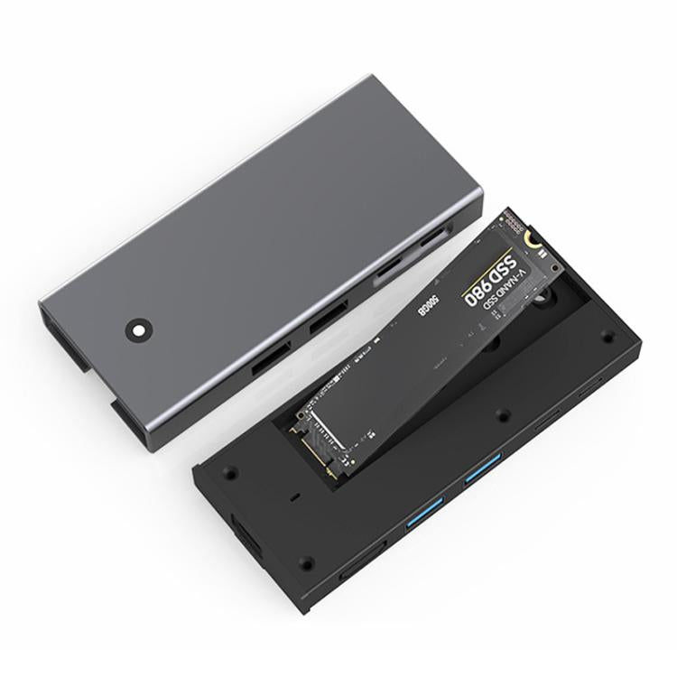 Blueendless M.2 Nvme/Sata HUB per disco rigido a doppio protocollo, 4K60Hz+USB 10G x 2+Type-C 10G+PD100W, USB 10G x 2 + Type-C 10G + 5V2A, USB2.0 x 2 + SD/TF2.0