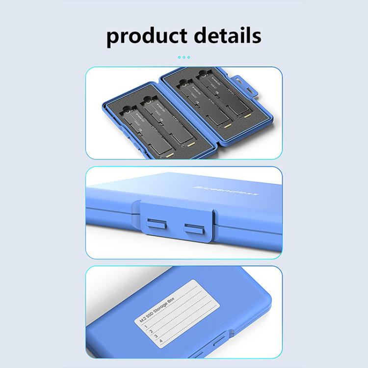 Blueendless M1 Universal M.2 SSD Scatola di archiviazione antiurto e impermeabile