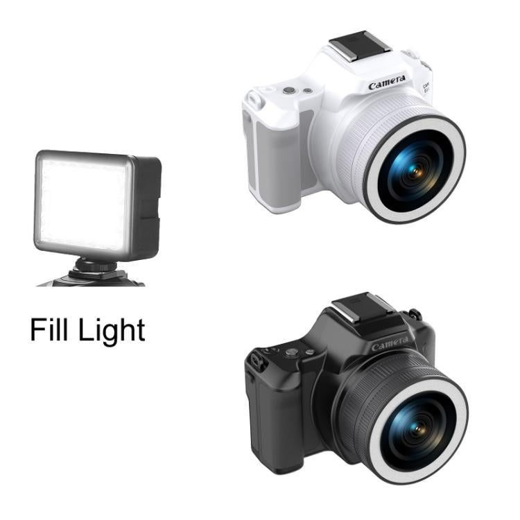 Mini telecamera digitale portatile Ultra HD 2K da 48 milioni di pixel, Black, White, White+Fill Light, Black+Fill Light