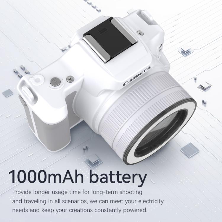 Mini telecamera digitale portatile Ultra HD 2K da 48 milioni di pixel, Black, White, White+Fill Light, Black+Fill Light