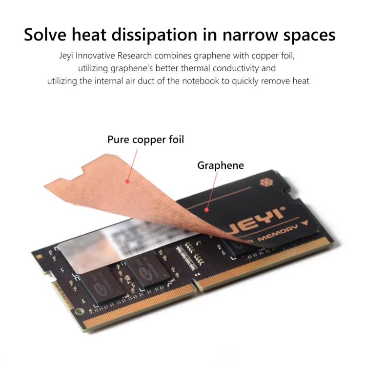 2 pz/pacco JEYI dissipatore di calore per memoria portatile in rame puro grafene radiatore per DDR5 DDR4 DDR3