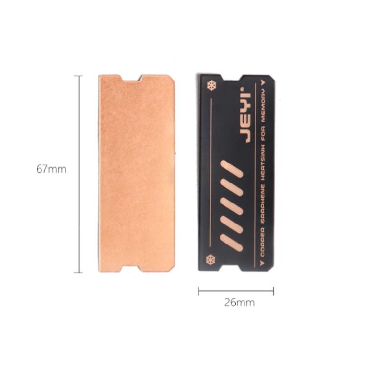 2 pz/pacco JEYI dissipatore di calore per memoria portatile in rame puro grafene radiatore per DDR5 DDR4 DDR3