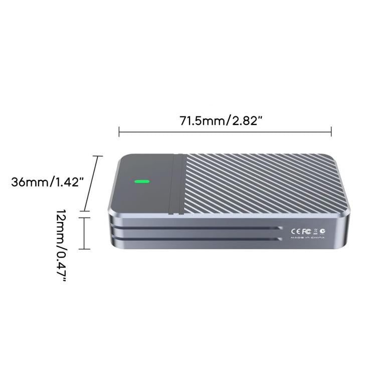 JEYI mSATA a USB 3.1 Tipo-C 6 Gbps SSD Enclosure Adapter Case Custodia SSD esterna in alluminio, JEYI