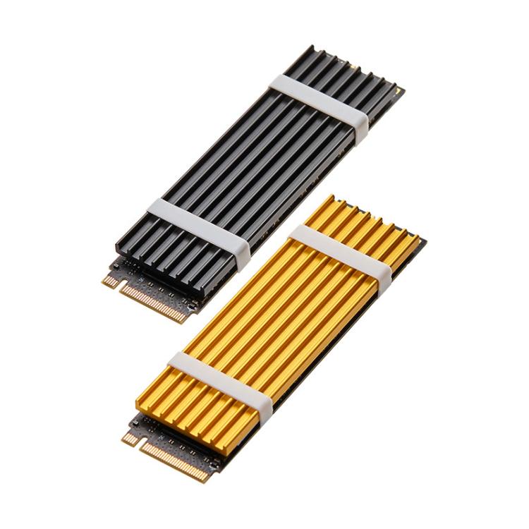 Dissipatore di calore SSD FinalCool M.2 2280 NVMe Radiatore unità a stato solido, XN80 M.2 2280 Gold, XN80 M.2 2280 Black