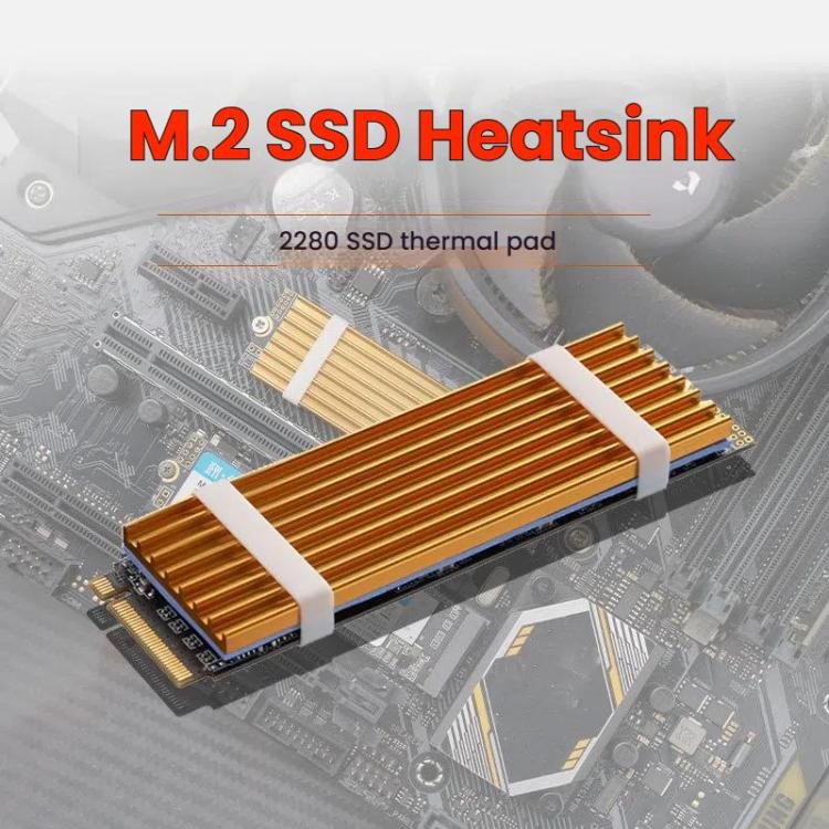 Dissipatore di calore SSD FinalCool M.2 2280 NVMe Radiatore unità a stato solido, XN80 M.2 2280 Gold, XN80 M.2 2280 Black